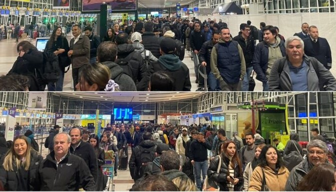  Caos en el Aeropuerto de Santiago